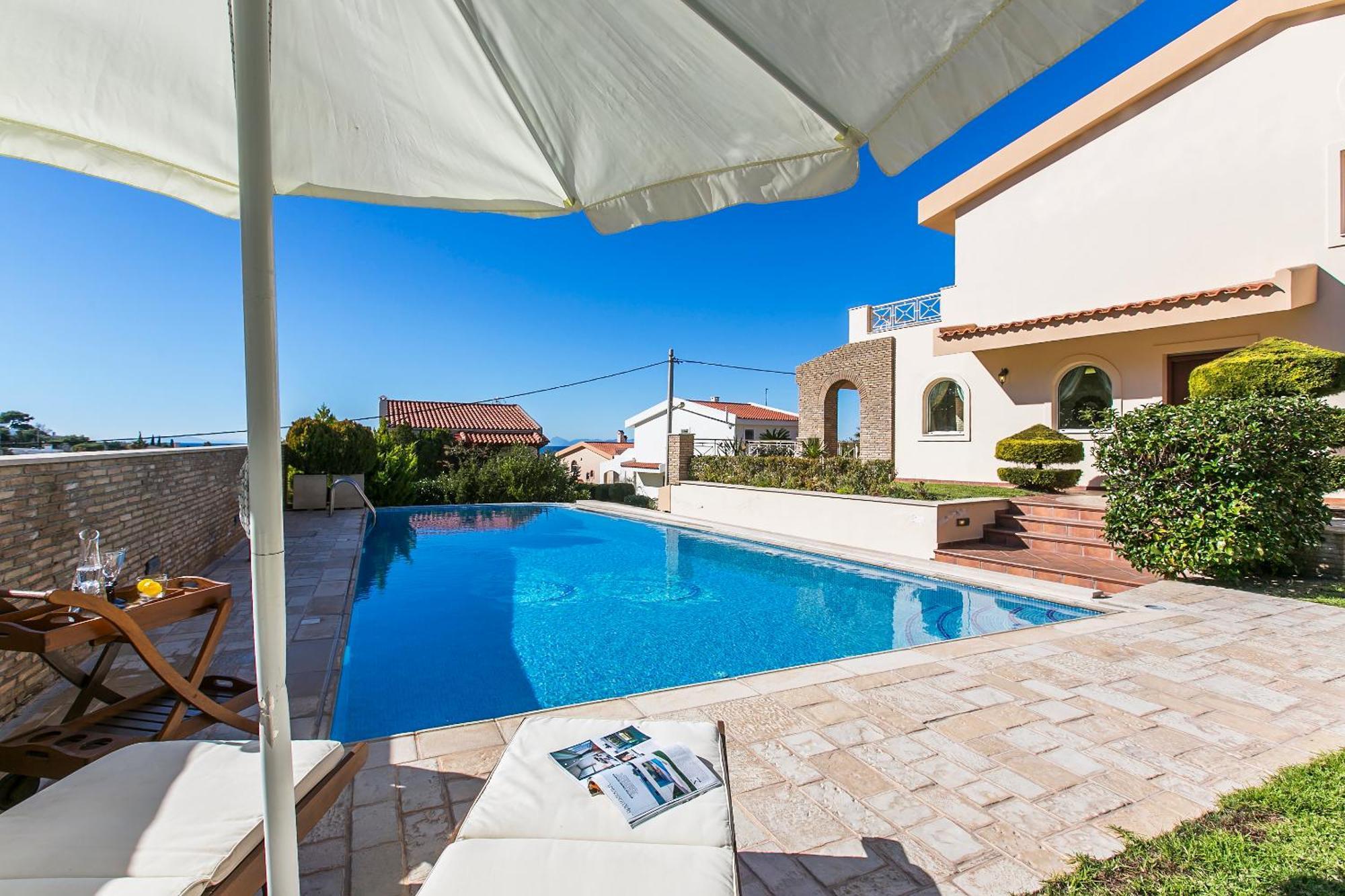 Villa Melia Sounion Bagian luar foto