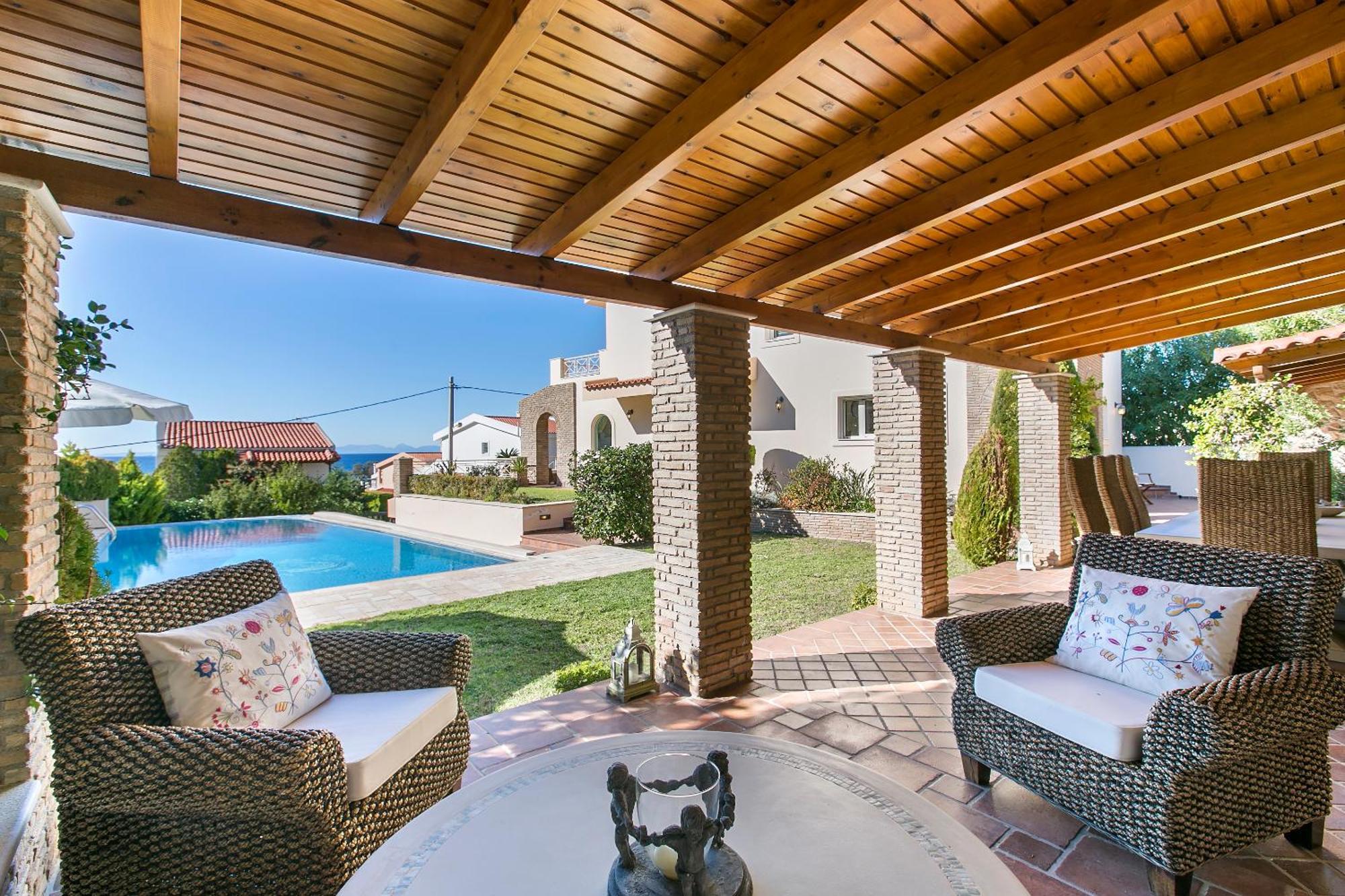 Villa Melia Sounion Bagian luar foto