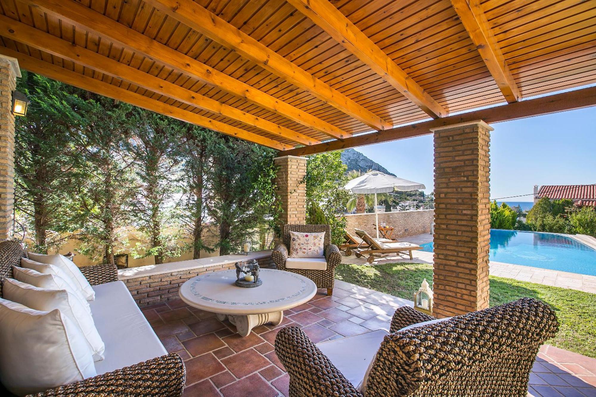 Villa Melia Sounion Bagian luar foto