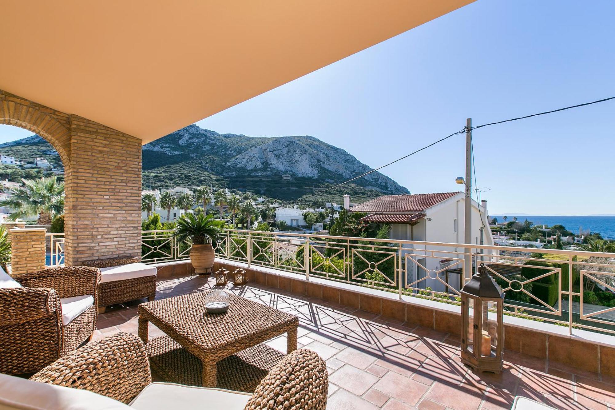 Villa Melia Sounion Bagian luar foto