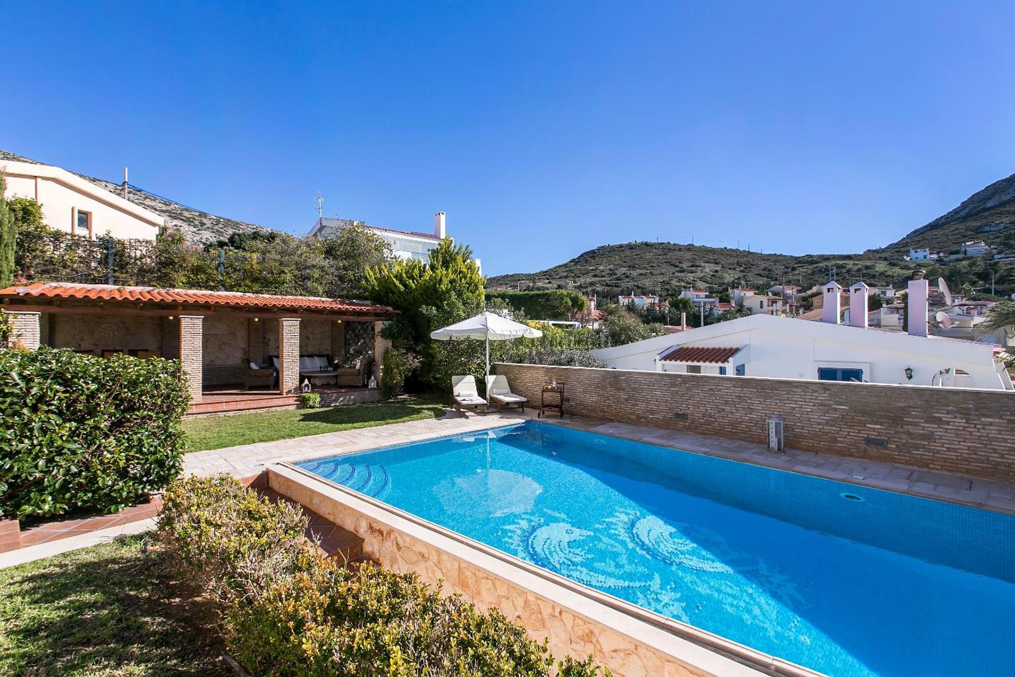 Villa Melia Sounion Bagian luar foto