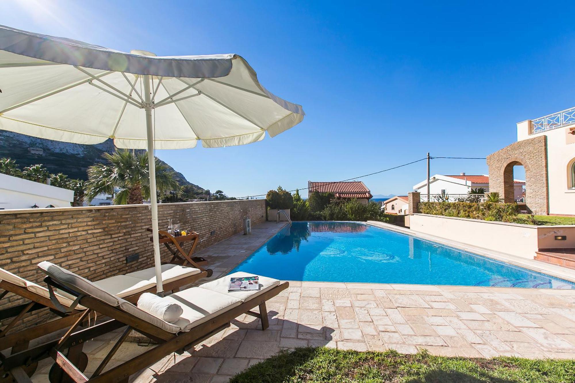 Villa Melia Sounion Bagian luar foto