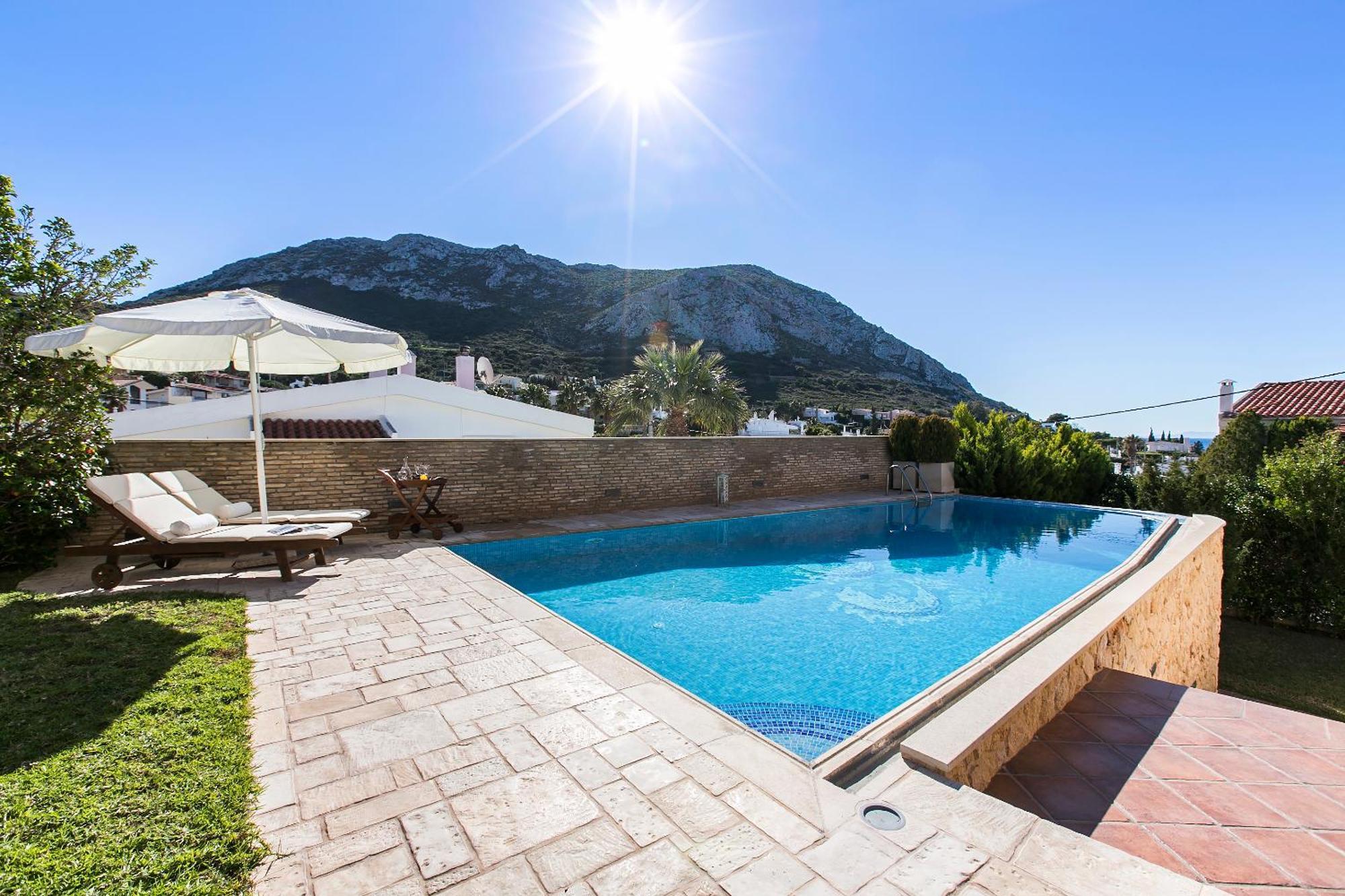 Villa Melia Sounion Bagian luar foto