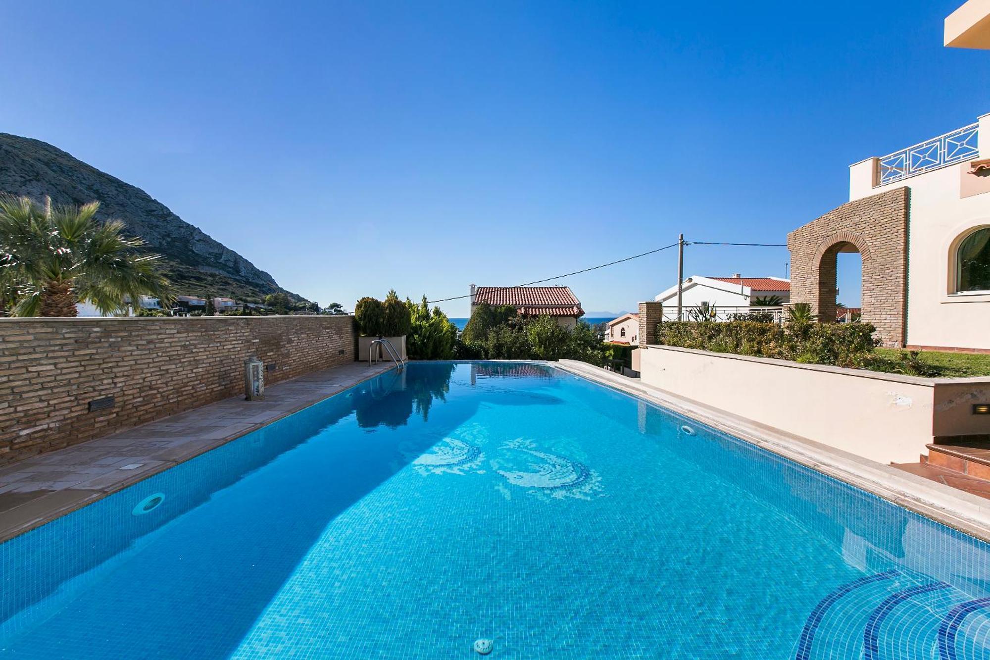 Villa Melia Sounion Bagian luar foto