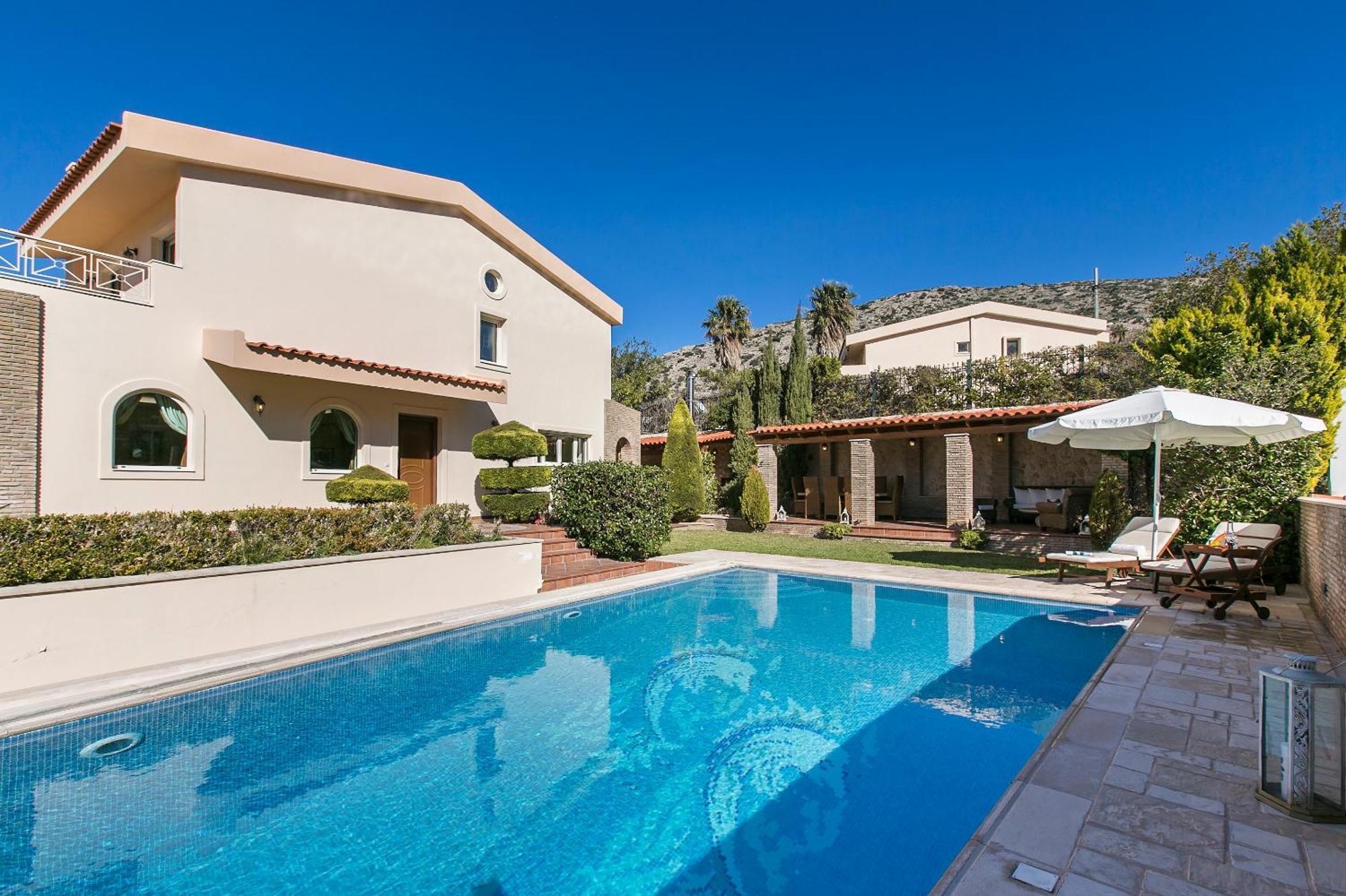 Villa Melia Sounion Bagian luar foto